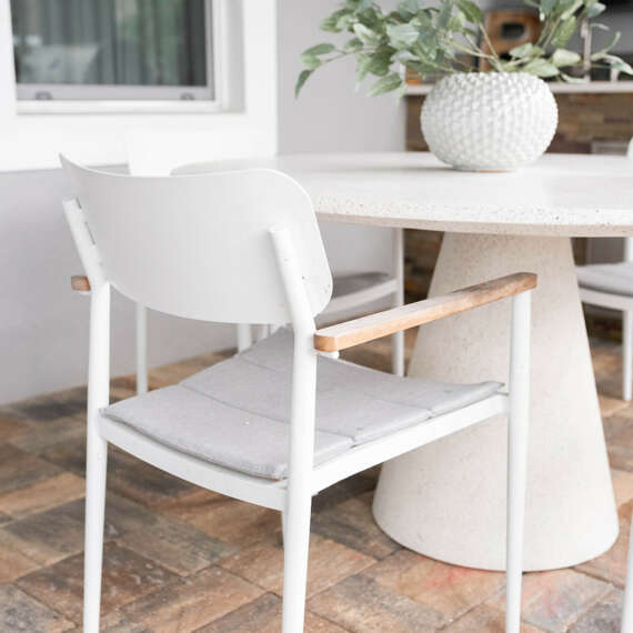 White dining chair